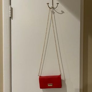 Nine West red wallet on chain